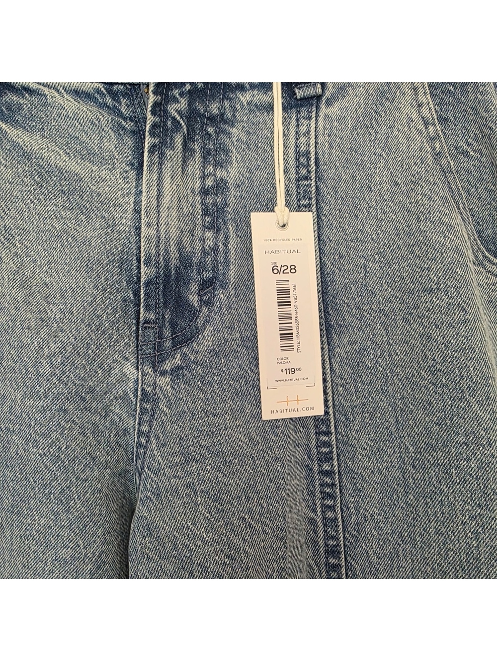 Habitual Women’s Blue High Rise Side Panel Size: 6 - Picture 3 of 5